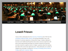 Tablet Screenshot of lowellfriesen.info